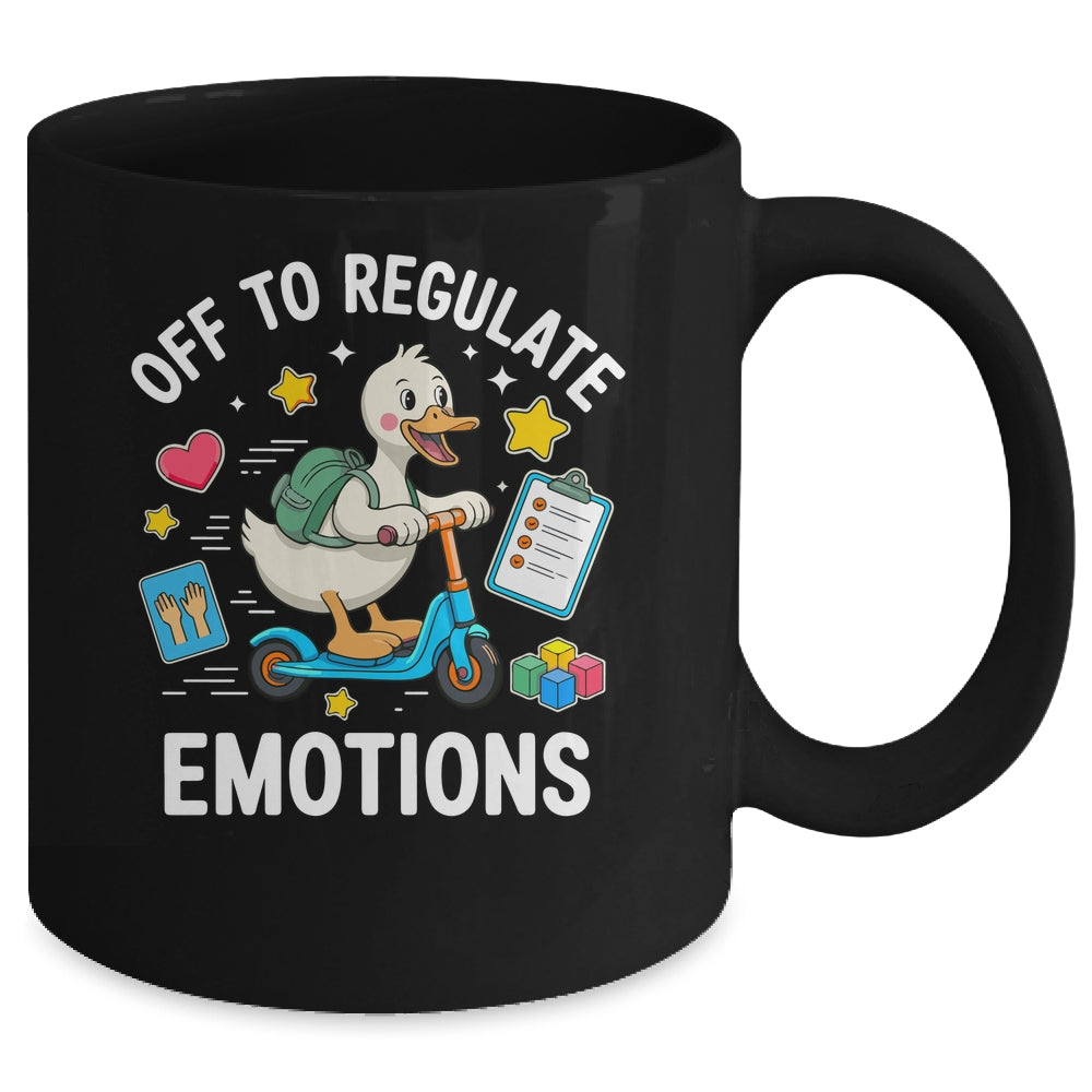 Off To Regulate Emotions Funny Goose ABA Therapy Therapist Mug | siriusteestore