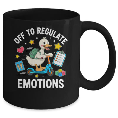 Off To Regulate Emotions Funny Goose ABA Therapy Therapist Mug | siriusteestore