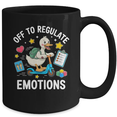 Off To Regulate Emotions Funny Goose ABA Therapy Therapist Mug | siriusteestore