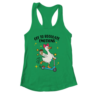 Off To Regulate Emotions Goose Funny Mental Health Counselor Shirt & Tank Top | siriusteestore