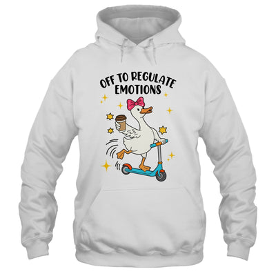 Off To Regulate Emotions Goose Funny Mental Health Counselor Shirt & Tank Top | siriusteestore