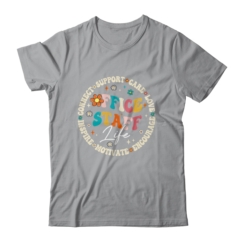 Office Staff Life Appreciation Week Back To School Groovy Shirt & Hoodie | siriusteestore