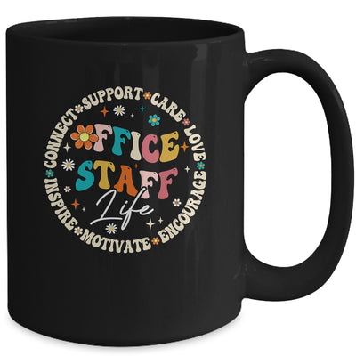 Office Staff Life Appreciation Week Back To School Groovy Mug | siriusteestore