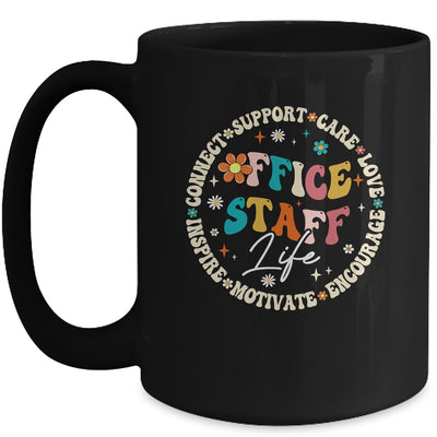 Office Staff Life Appreciation Week Back To School Groovy Mug | siriusteestore