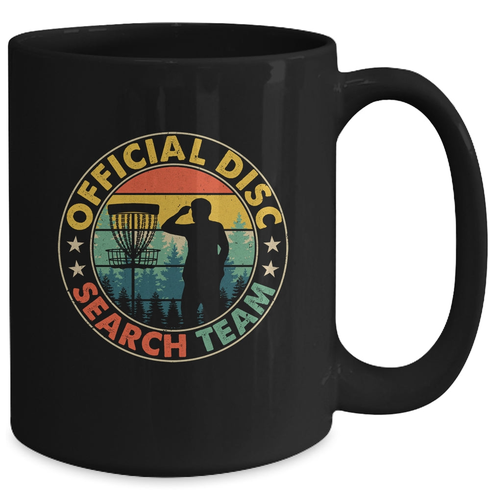 Official Disc Search Team Frisbee Golf Funny Disc Golf Retro Mug | siriusteestore
