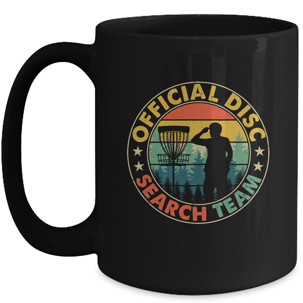 Official Disc Search Team Frisbee Golf Funny Disc Golf Retro Mug | siriusteestore
