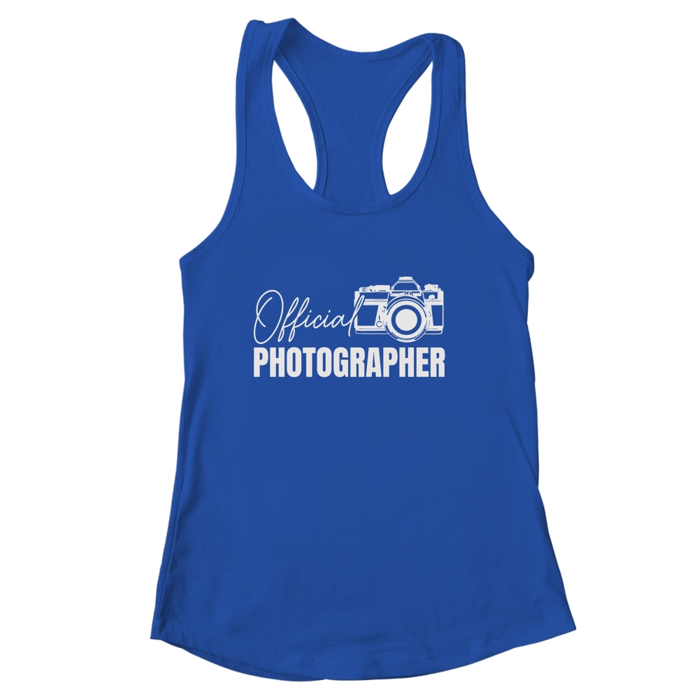 Official Photographer Event Photography Design For Men Women Shirt & Tank Top | siriusteestore