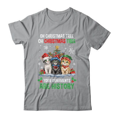 Oh Christmas Tree Your Ornaments Are History Cats Tree Snow Shirt & Sweatshirt | siriusteestore