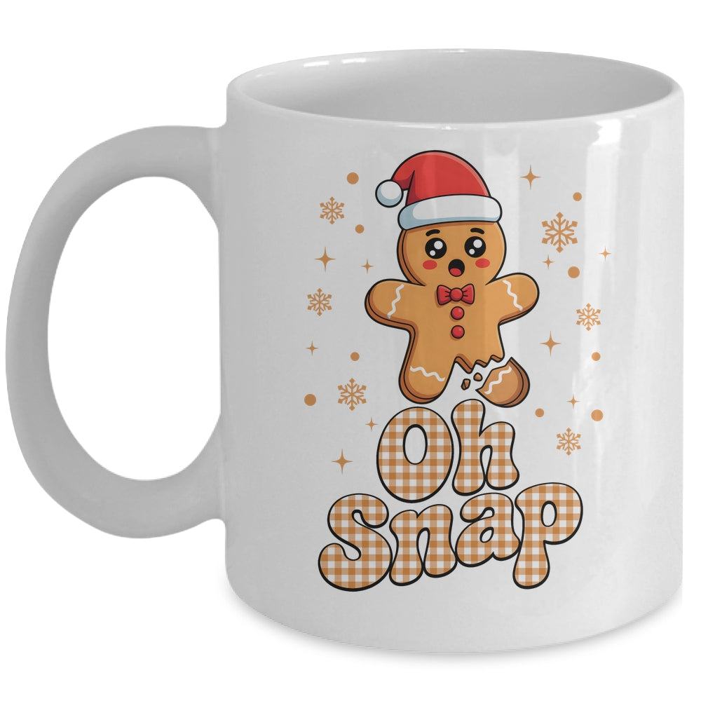 Oh Snap Christmas Gingerbread Man Cute Cookie Baking Team Mug | siriusteestore
