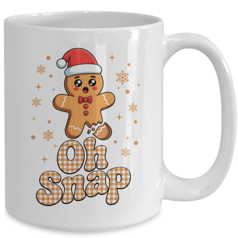 Oh Snap Christmas Gingerbread Man Cute Cookie Baking Team Mug | siriusteestore