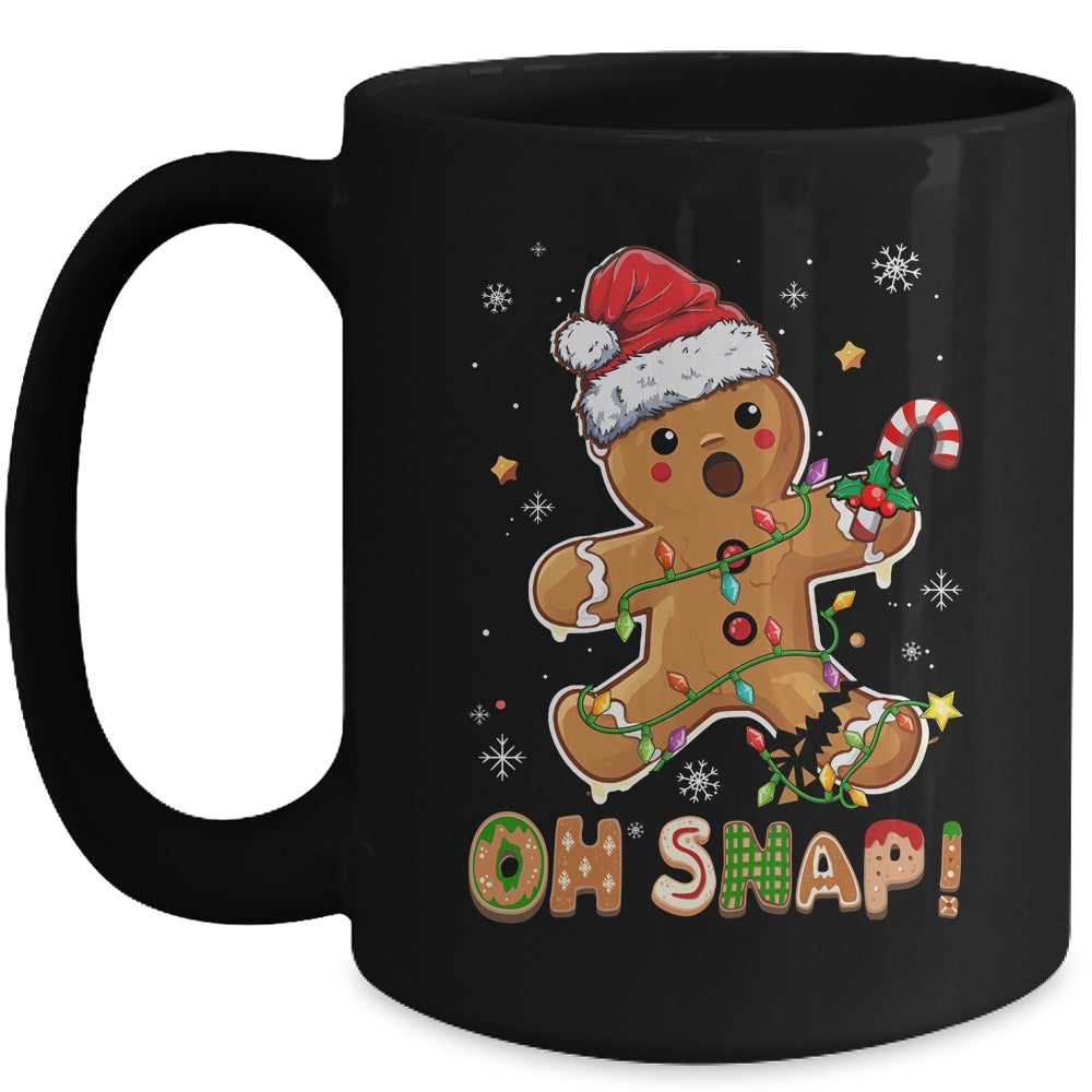 Oh Snap Gingerbread Man Christmas Cookie Costume Baking Team Mug | siriusteestore