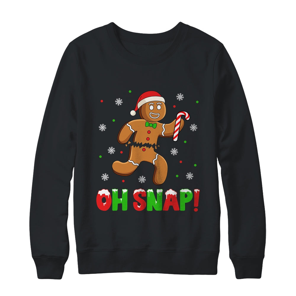 Oh Snap Gingerbread Man Merry Christmas Xmas Boy Girl Shirt & Sweatshirt | siriusteestore
