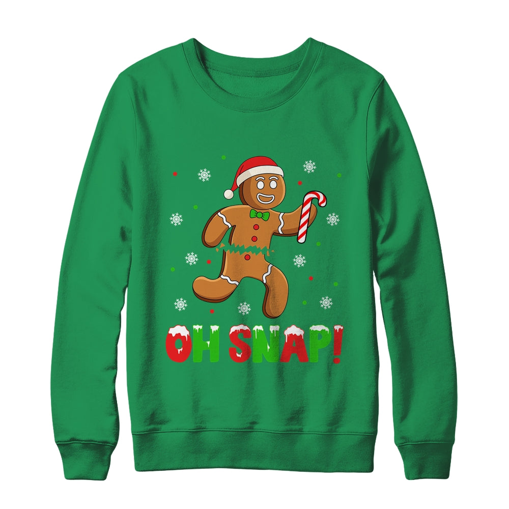 Oh Snap Gingerbread Man Merry Christmas Xmas Boy Girl Shirt & Sweatshirt | siriusteestore