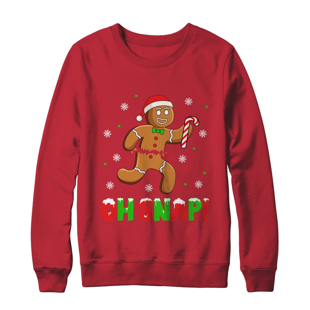 Oh Snap Gingerbread Man Merry Christmas Xmas Boy Girl Shirt & Sweatshirt | siriusteestore