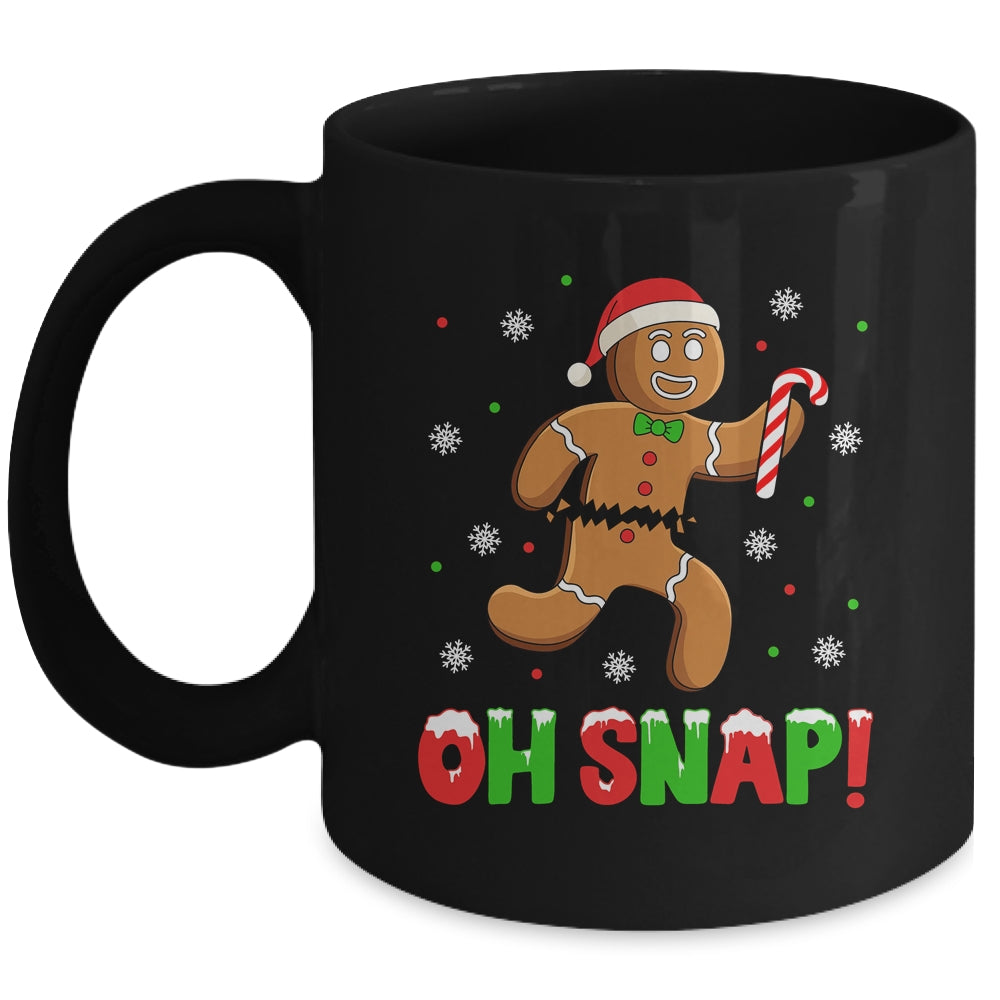 Oh Snap Gingerbread Man Merry Christmas Xmas Boy Girl Mug | siriusteestore