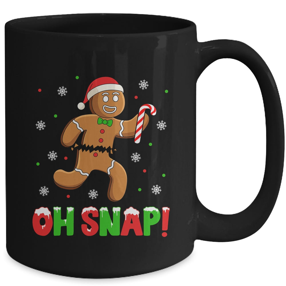 Oh Snap Gingerbread Man Merry Christmas Xmas Boy Girl Mug | siriusteestore