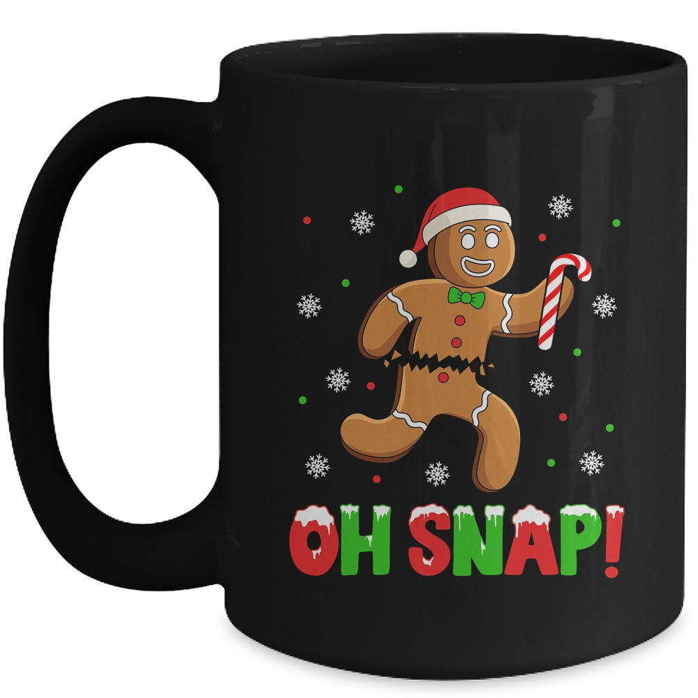Oh Snap Gingerbread Man Merry Christmas Xmas Boy Girl Mug | siriusteestore