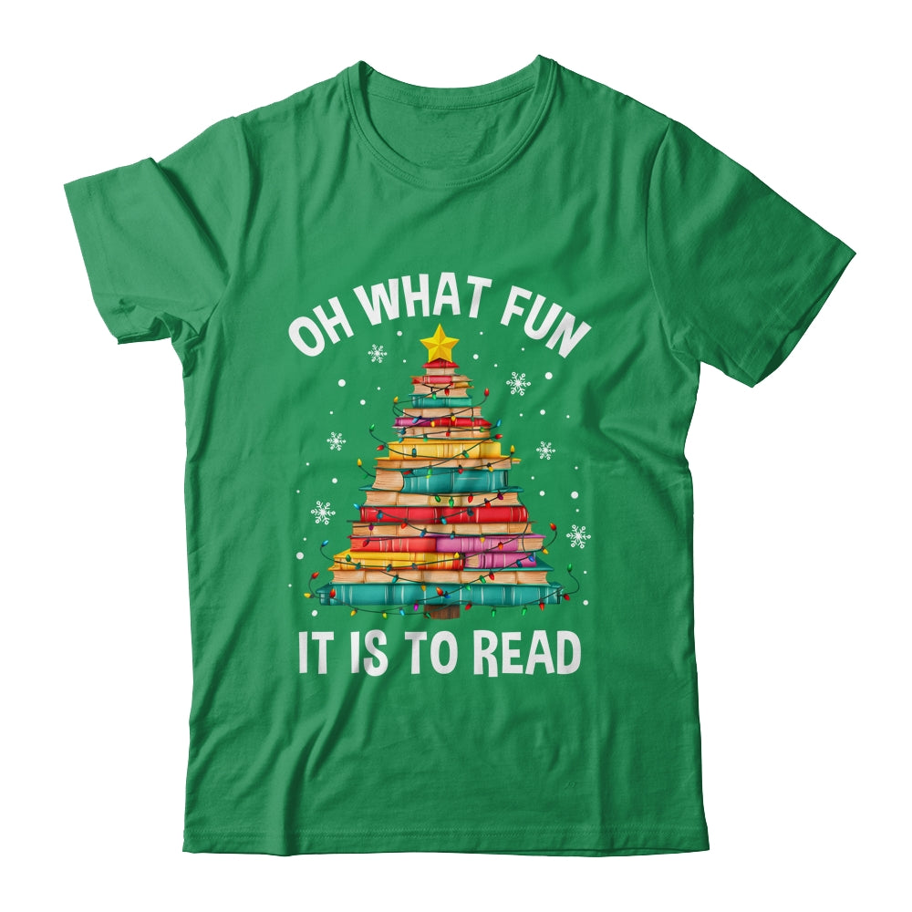 Oh What Fun It Is To Read Book Christmas Tree Librarian Shirt & Sweatshirt | siriusteestore