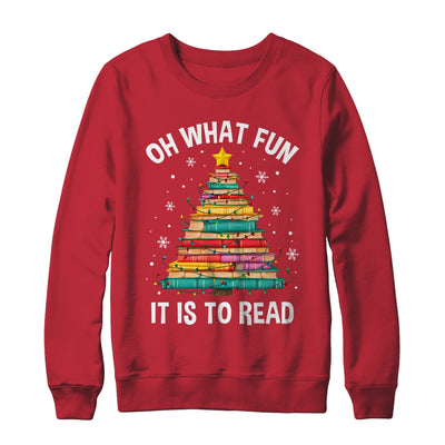 Oh What Fun It Is To Read Book Christmas Tree Librarian Shirt & Sweatshirt | siriusteestore