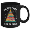 Oh What Fun It Is To Read Book Christmas Tree Librarian Mug | siriusteestore