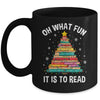 Oh What Fun It Is To Read Book Christmas Tree Librarian Mug | siriusteestore