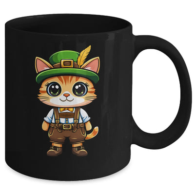Oktoberfest Cat Funny German Bavarian Lederhosen Cat Lover Mug | siriusteestore