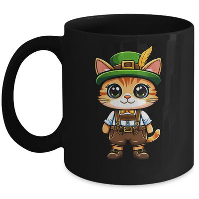 Oktoberfest Cat Funny German Bavarian Lederhosen Cat Lover Mug | siriusteestore