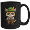 Oktoberfest Cat Funny German Bavarian Lederhosen Cat Lover Mug | siriusteestore