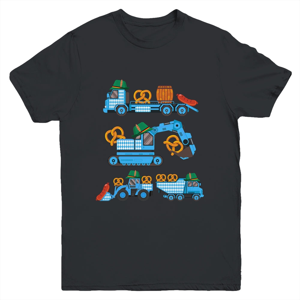 Oktoberfest Construction Vehicles German Costume Boys Kids Youth Shirt | siriusteestore