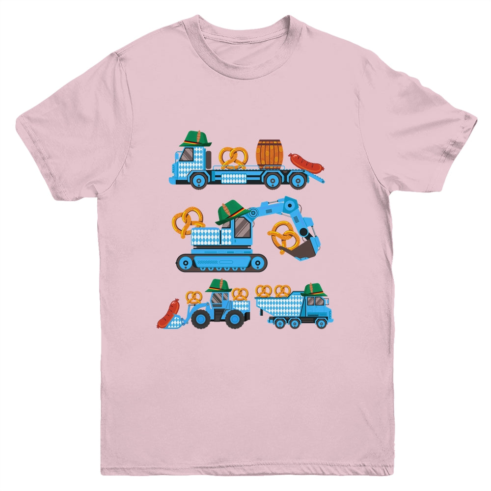 Oktoberfest Construction Vehicles German Costume Boys Kids Youth Shirt | siriusteestore