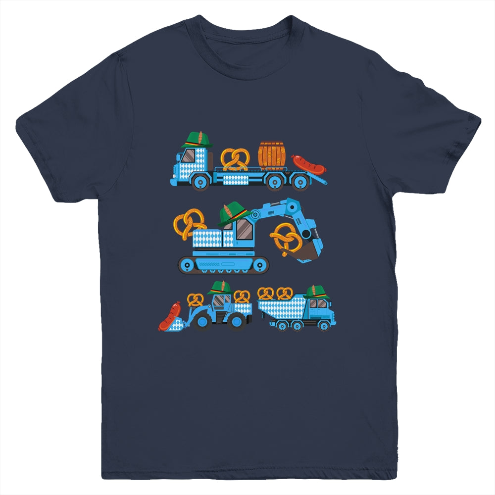 Oktoberfest Construction Vehicles German Costume Boys Kids Youth Shirt | siriusteestore