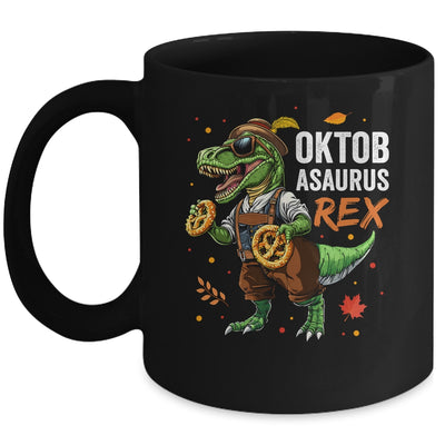 Oktoberfest Dinosaur T-Rex Lederhosen Bavarian Costume Kids Mug | siriusteestore