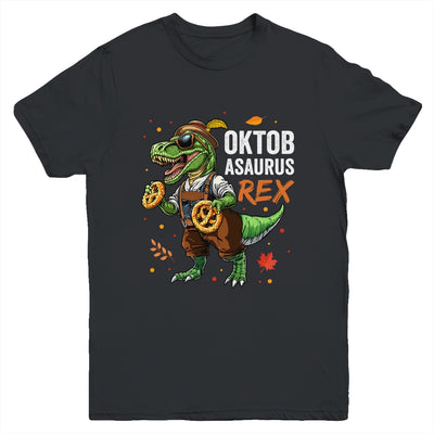 Oktoberfest Dinosaur T-Rex Lederhosen Bavarian Costume Kids Youth Shirt | siriusteestore