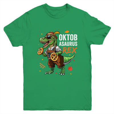 Oktoberfest Dinosaur T-Rex Lederhosen Bavarian Costume Kids Youth Shirt | siriusteestore