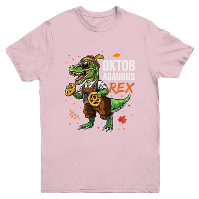 Oktoberfest Dinosaur T-Rex Lederhosen Bavarian Costume Kids Youth Shirt | siriusteestore