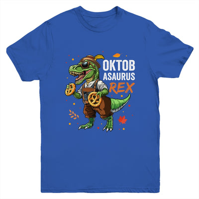 Oktoberfest Dinosaur T-Rex Lederhosen Bavarian Costume Kids Youth Shirt | siriusteestore