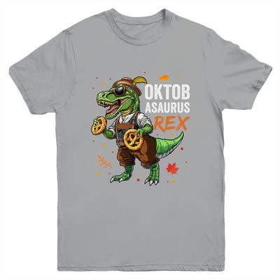 Oktoberfest Dinosaur T-Rex Lederhosen Bavarian Costume Kids Youth Shirt | siriusteestore
