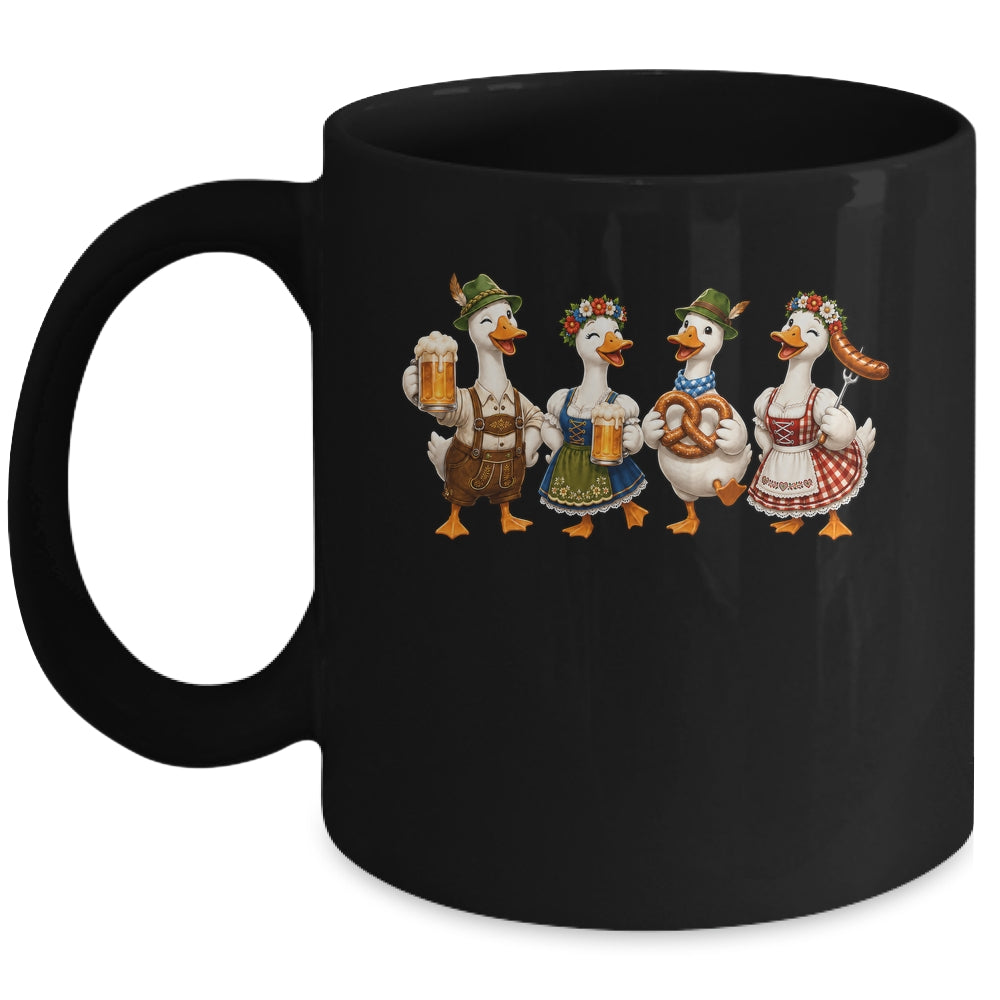 Oktoberfest Ducks Pretzel Sausage Funny German Men Women Mug | siriusteestore