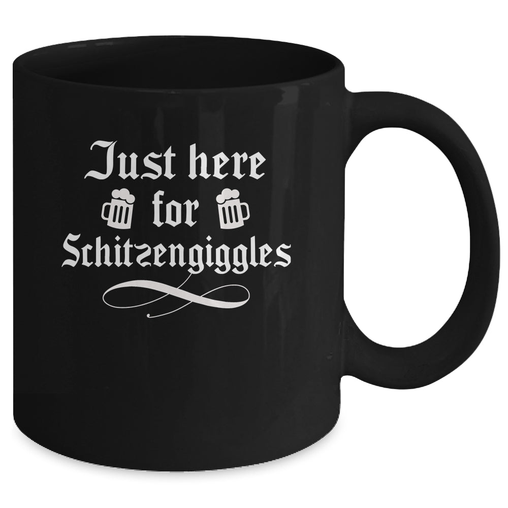 Oktoberfest Here For Schitzengiggles Funny German Men Women Mug | siriusteestore