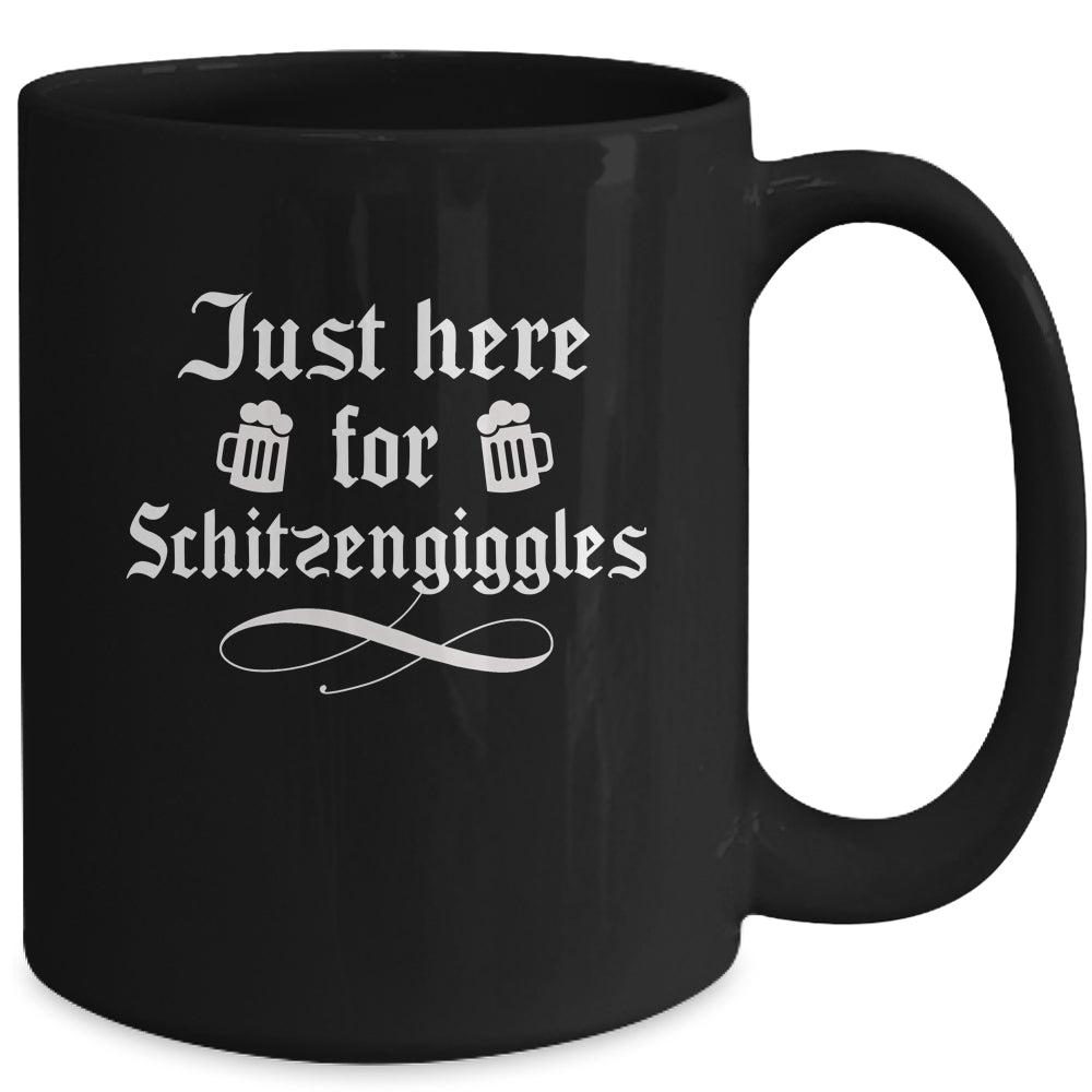 Oktoberfest Here For Schitzengiggles Funny German Men Women Mug | siriusteestore