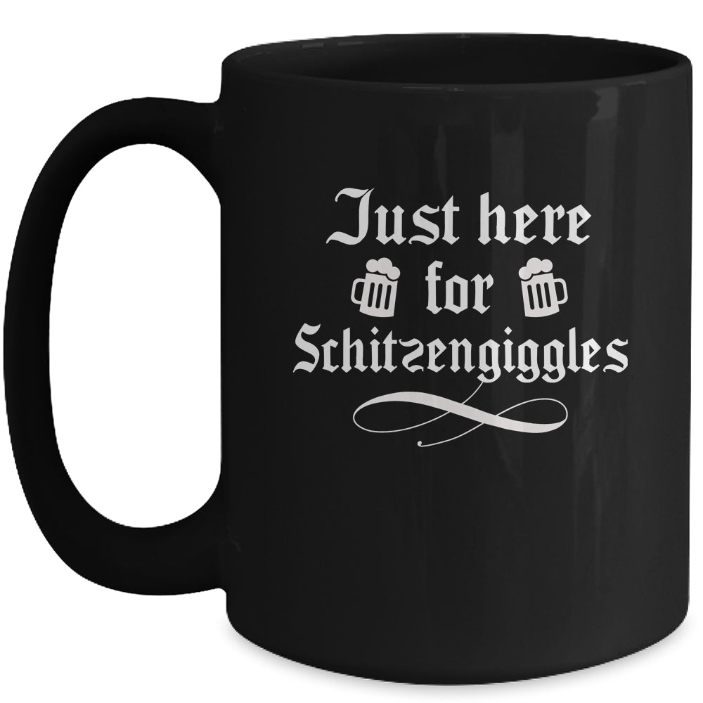 Oktoberfest Here For Schitzengiggles Funny German Men Women Mug | siriusteestore