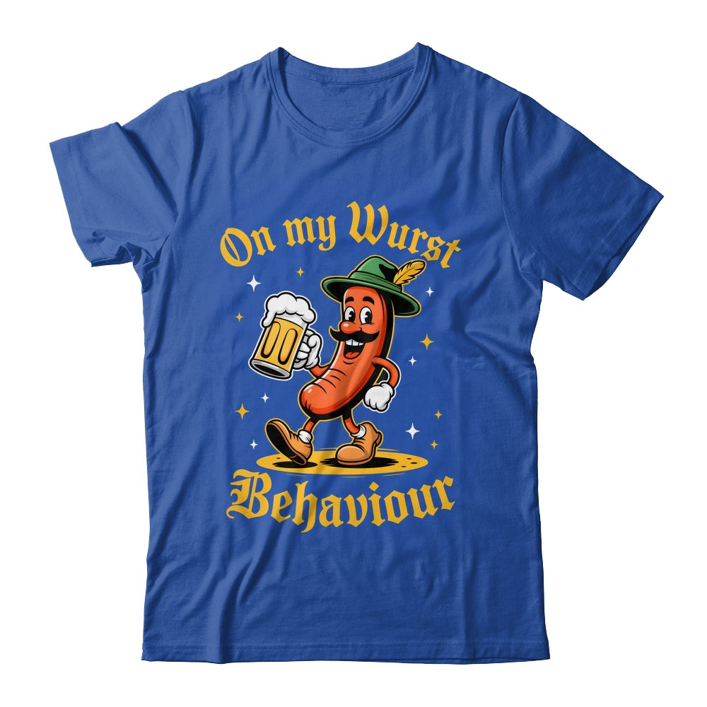 Oktoberfest Hot Dog On My Wurst Behavior Sausage Drinking Shirt & Hoodie | siriusteestore