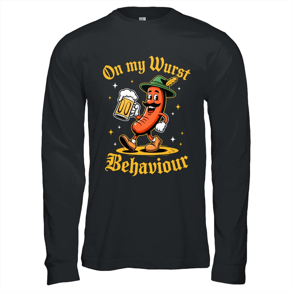 Oktoberfest Hot Dog On My Wurst Behavior Sausage Drinking Shirt & Hoodie | siriusteestore
