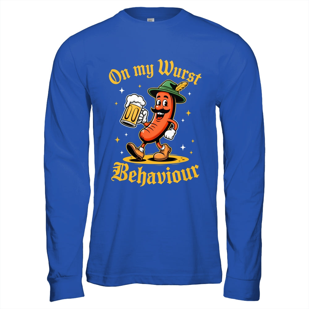 Oktoberfest Hot Dog On My Wurst Behavior Sausage Drinking Shirt & Hoodie | siriusteestore