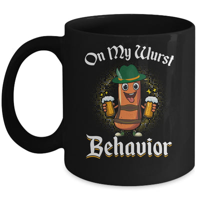 Oktoberfest On My Wurst Behavior Funny German Men Women Mug | siriusteestore