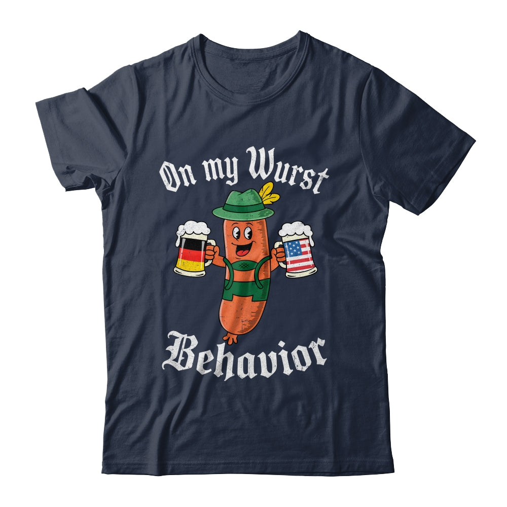 Oktoberfest On My Wurst Behavior Funny German Sausage Men Shirt & Hoodie | siriusteestore