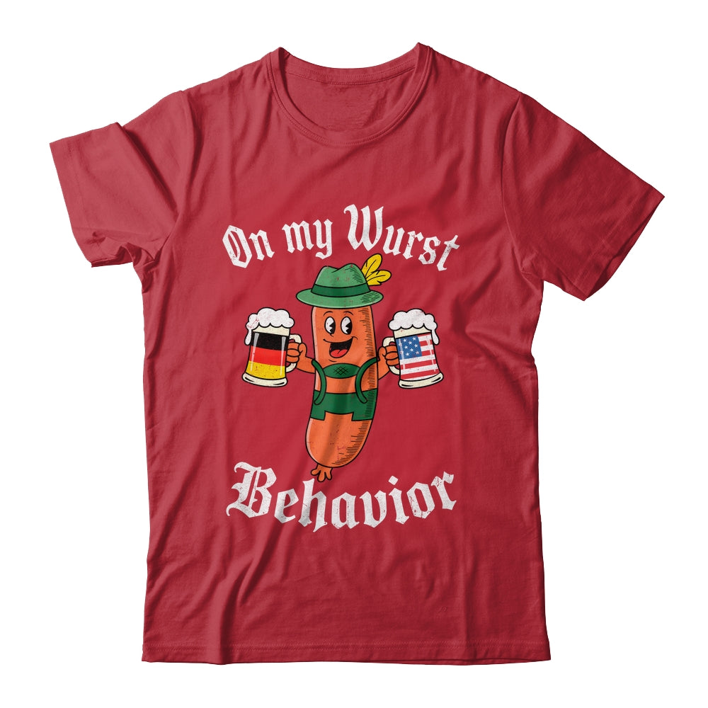Oktoberfest On My Wurst Behavior Funny German Sausage Men Shirt & Hoodie | siriusteestore