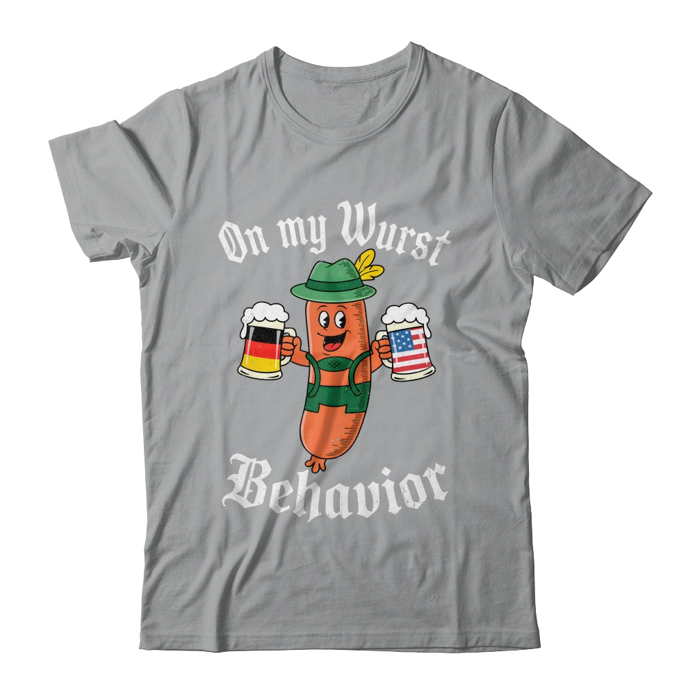 Oktoberfest On My Wurst Behavior Funny German Sausage Men Shirt & Hoodie | siriusteestore