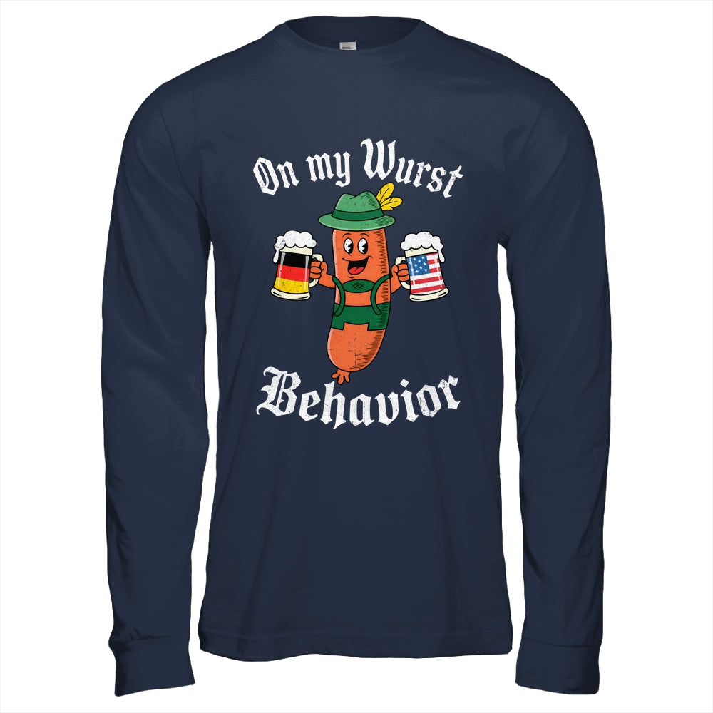 Oktoberfest On My Wurst Behavior Funny German Sausage Men Shirt & Hoodie | siriusteestore