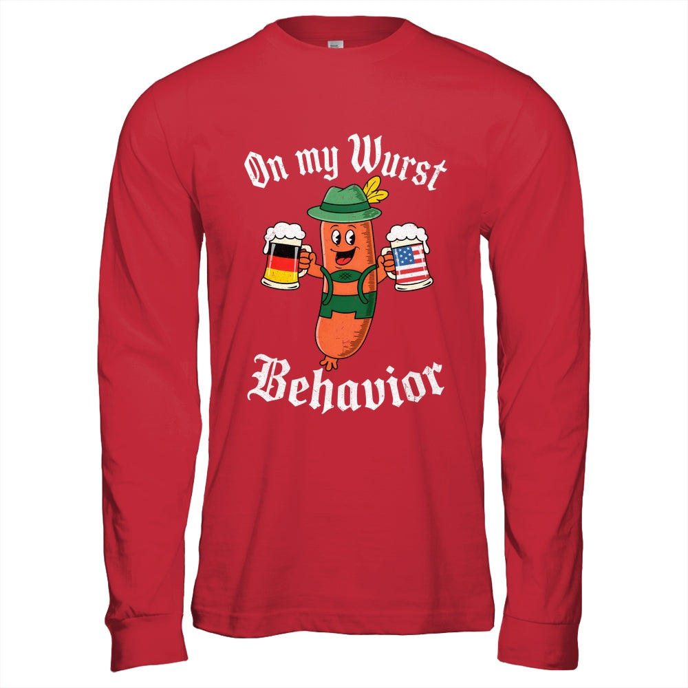Oktoberfest On My Wurst Behavior Funny German Sausage Men Shirt & Hoodie | siriusteestore